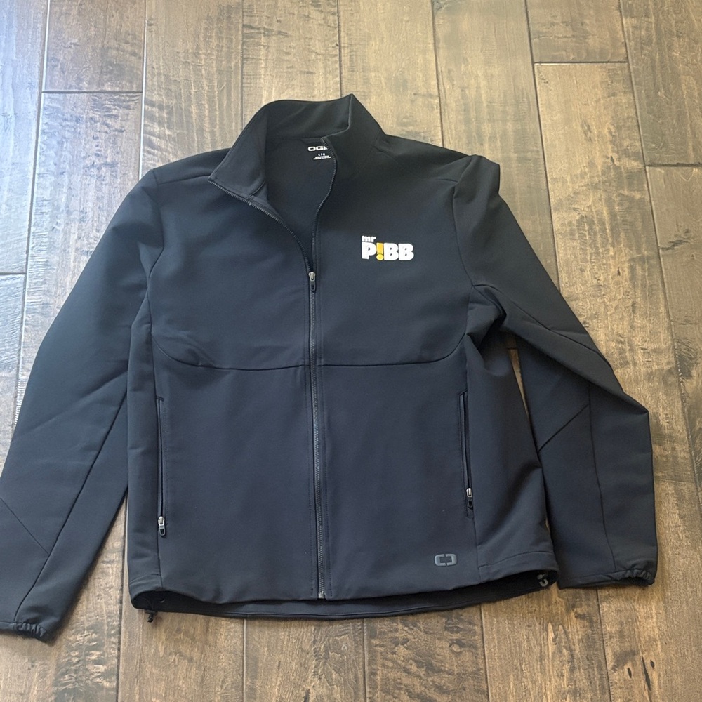 OGIO Men's Black Softshell Jacket with Pibb Logo, L, NWOT